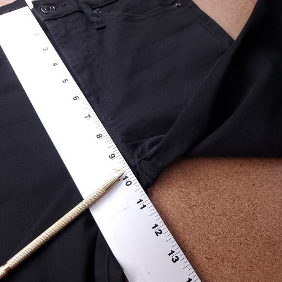 J.Crew 10" High-Rise Toothpick Jeans Womens 25P Black Clean Wash Stretch Minimal - Picture 5 of 12